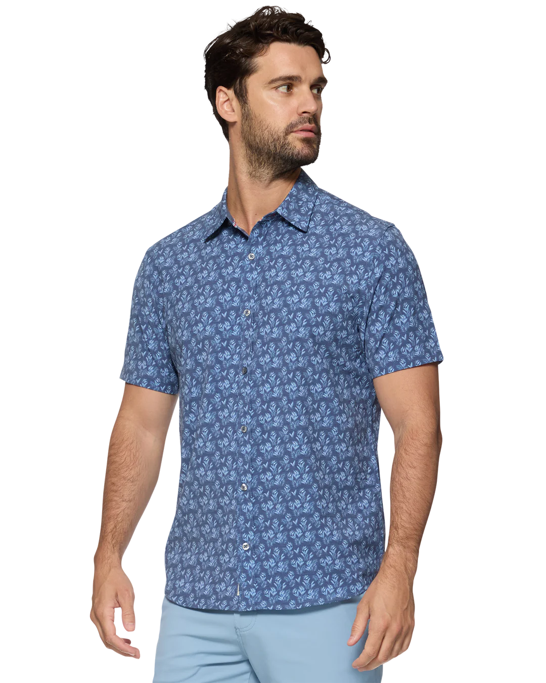 Bakerville Leaf Print Performance Shirt