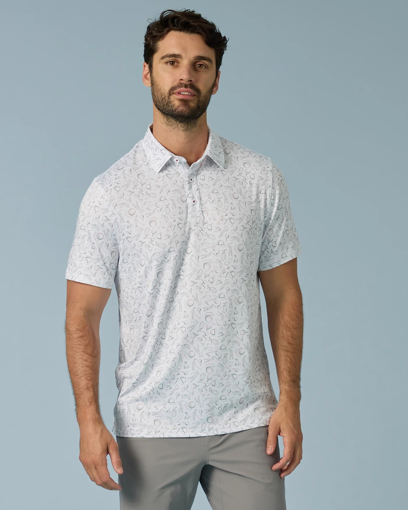 Linton Golf Print Performance Polo