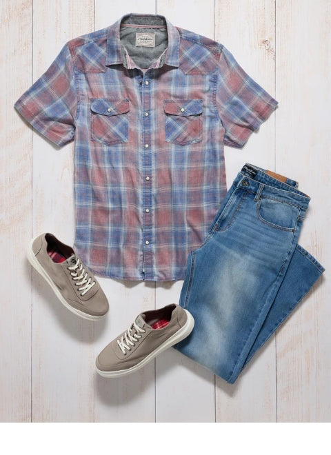 Benton Pearl Snap Button Up