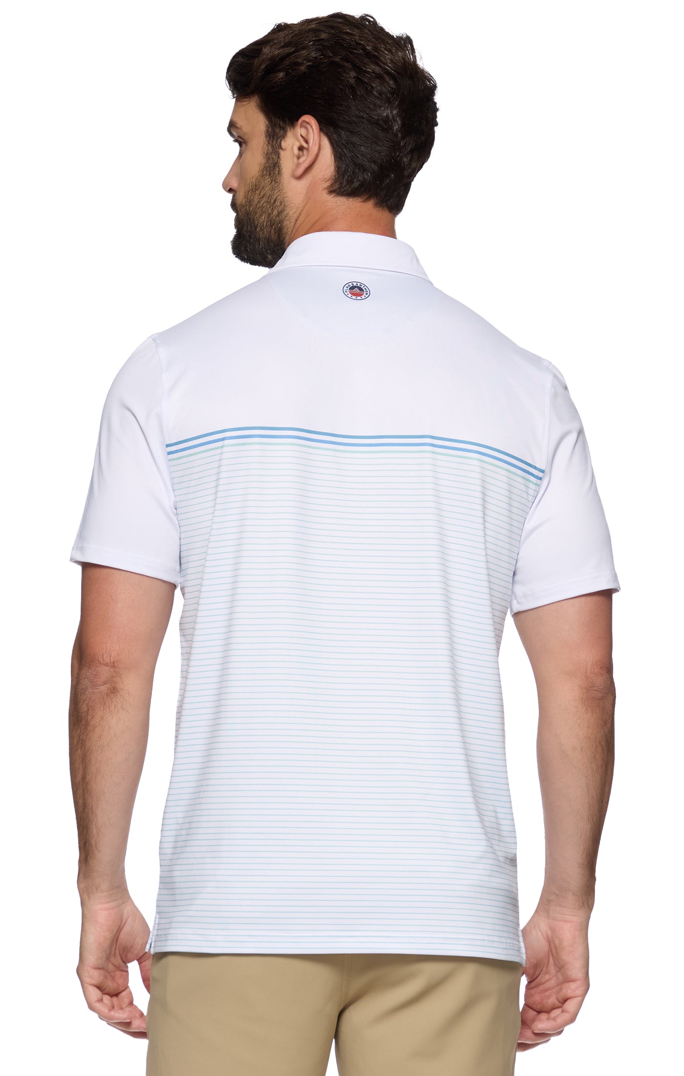 LynBrook Block Stripe Performance Polo