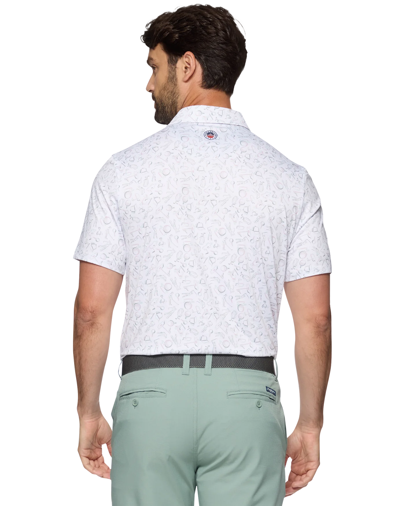 Linton Golf Print Performance Polo