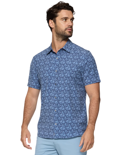 Bakerville Leaf Print Performance Shirt
