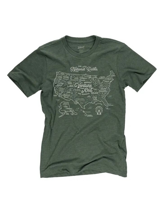 National Park Map Tee