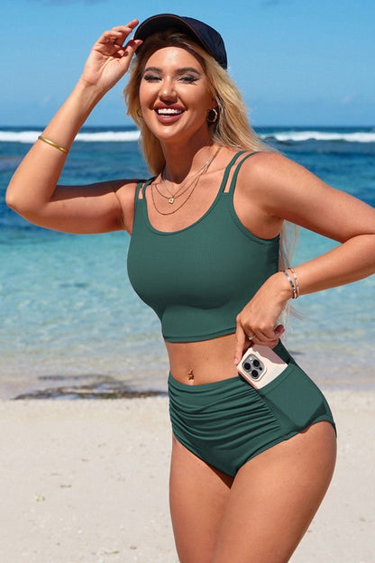 U Neck Ruched Bikini