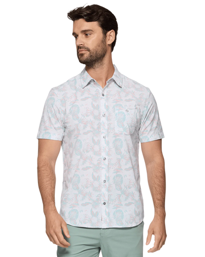 Powell Palm Print Performance Shirt