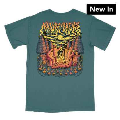 Nature Backs Bigfoot Camp T Shirt
