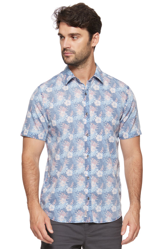 Puckett Hibiscus Button Up