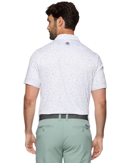 Linton Golf Print Performance Polo